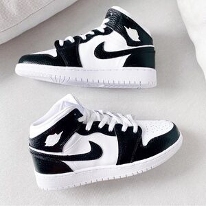 Nike Air Jordan 1 Black and White Sneakers